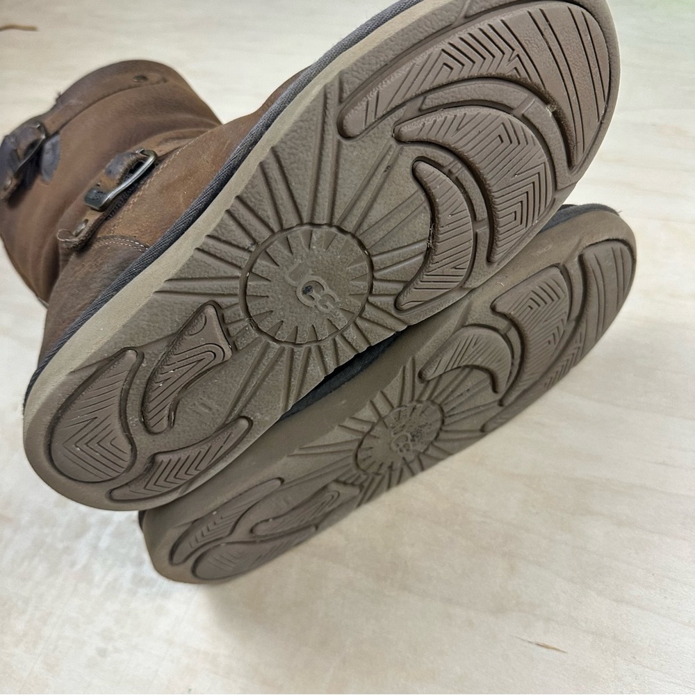 UGG Brown Leather Boots - Picture 7 of 14